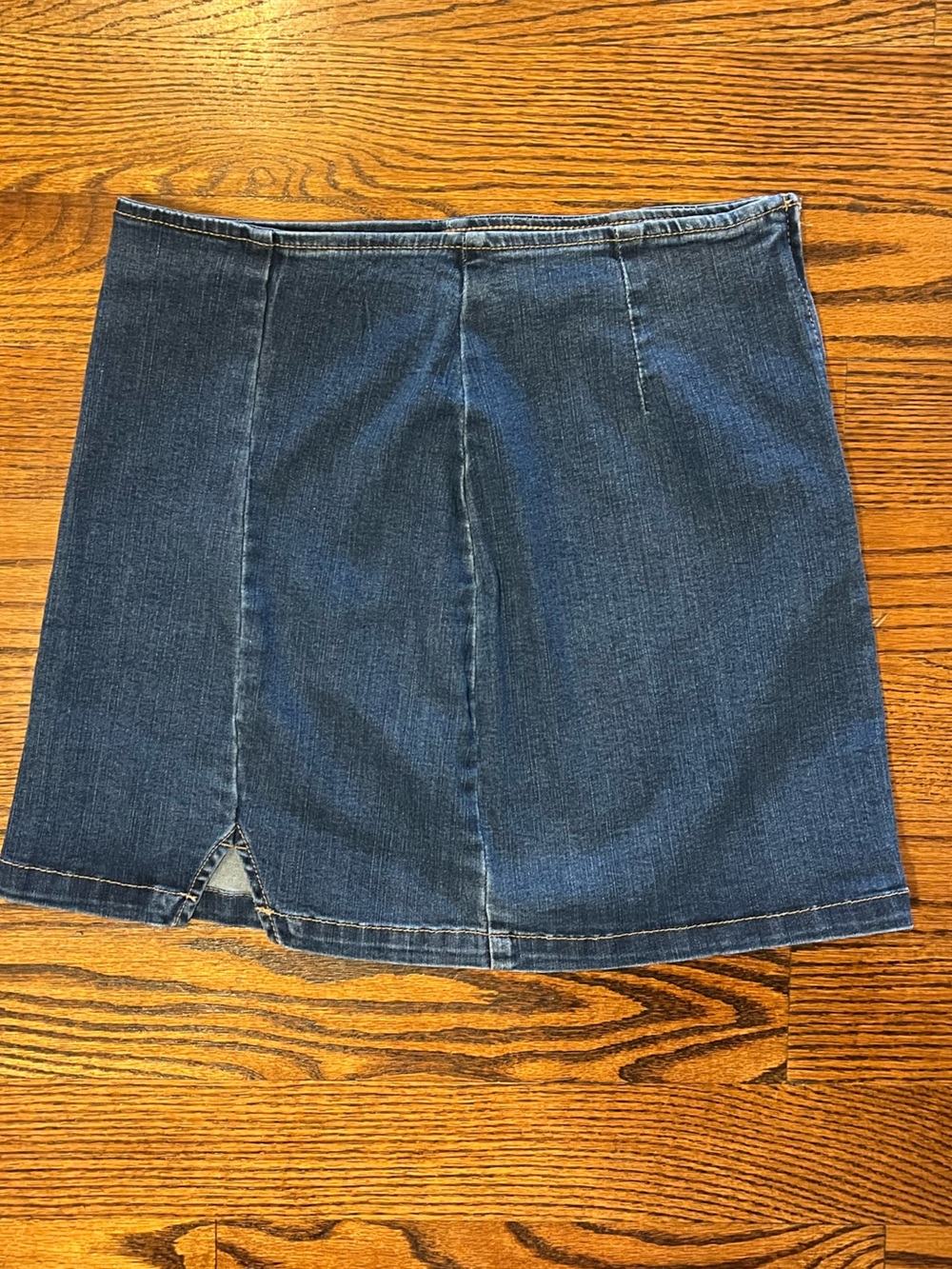 Wild Fable Denim Short Skirt with Slit & Zipper size 8